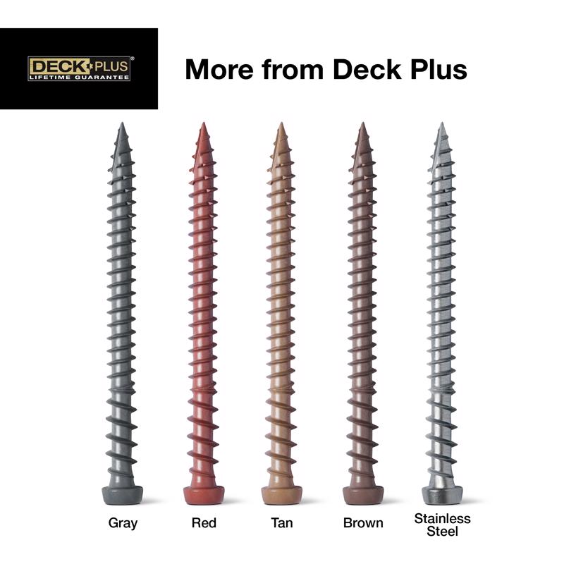 HILLMAN Deck Plus No. 10 Ga. X 3 in. L Tan Star Flat Head Composite Deck Screws 1 lb 54 pk