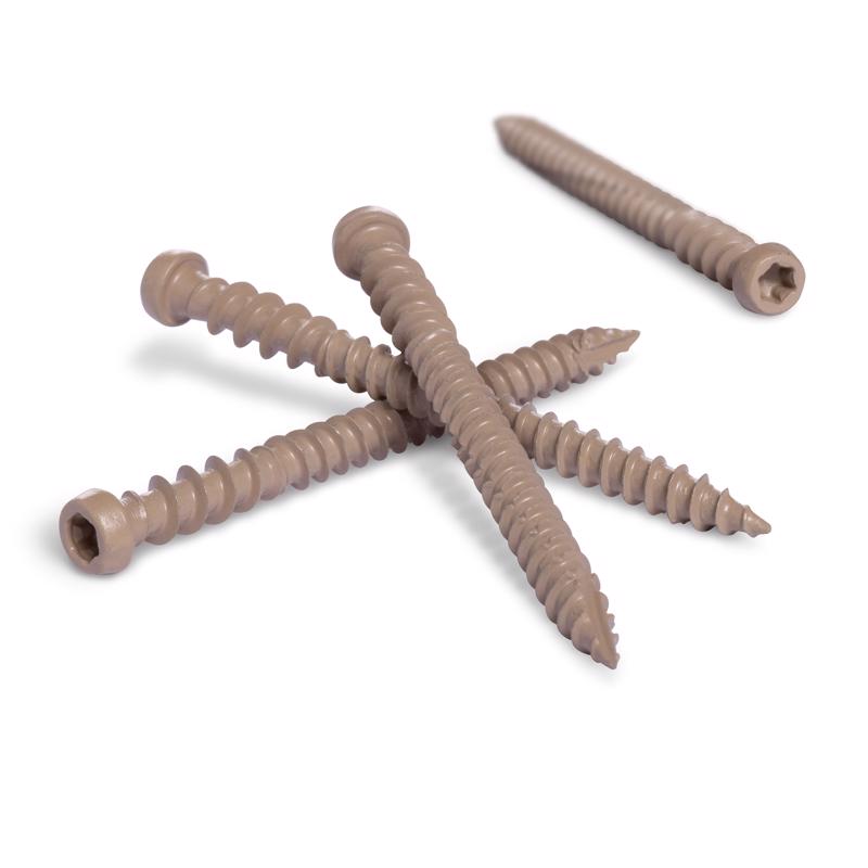 HILLMAN Deck Plus No. 10 Ga. X 2-1/2 in. L Tan Star Flat Head Composite Deck Screws 5 lb 375
