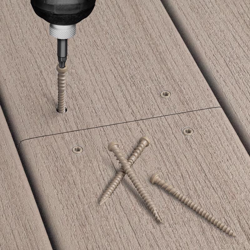 HILLMAN Deck Plus No. 10 Ga. X 2-1/2 in. L Tan Star Flat Head Composite Deck Screws 5 lb 375