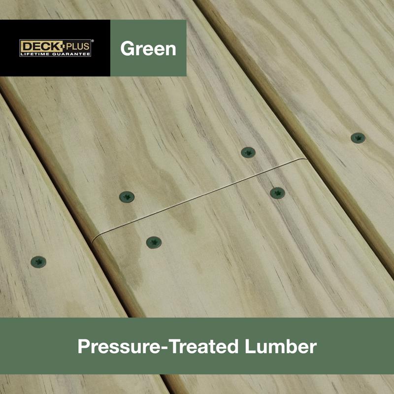 HILLMAN Deck Plus No. 8 Ga. X 1-5/8 in. L Green Star Flat Head Exterior Deck Screws 75 pk