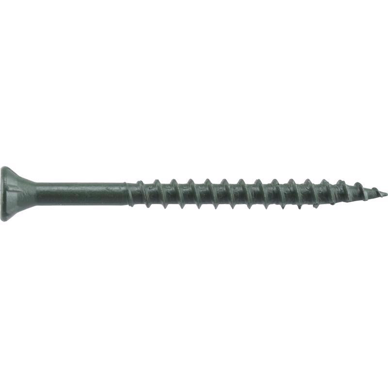 HILLMAN Deck Plus No. 10 Ga. X 3-1/2 in. L Green Star Flat Head Exterior Deck Screws 25 pk