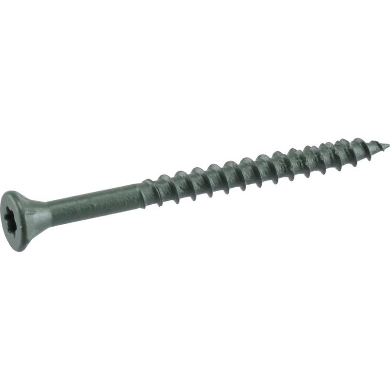 HILLMAN Deck Plus No. 10 Ga. X 4 in. L Green Star Flat Head Exterior Deck Screws 1 lb 43 pk