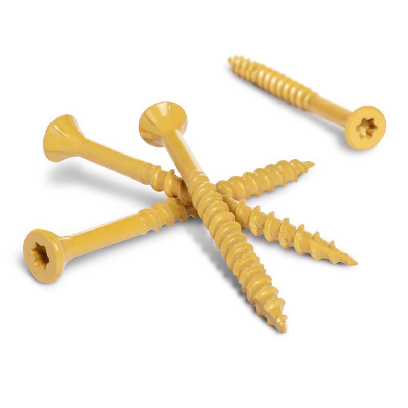 HILLMAN Deck Plus No. 8 Ga. X 2 in. L Tan Star Flat Head Exterior Deck Screws 26 lb 3125 pk