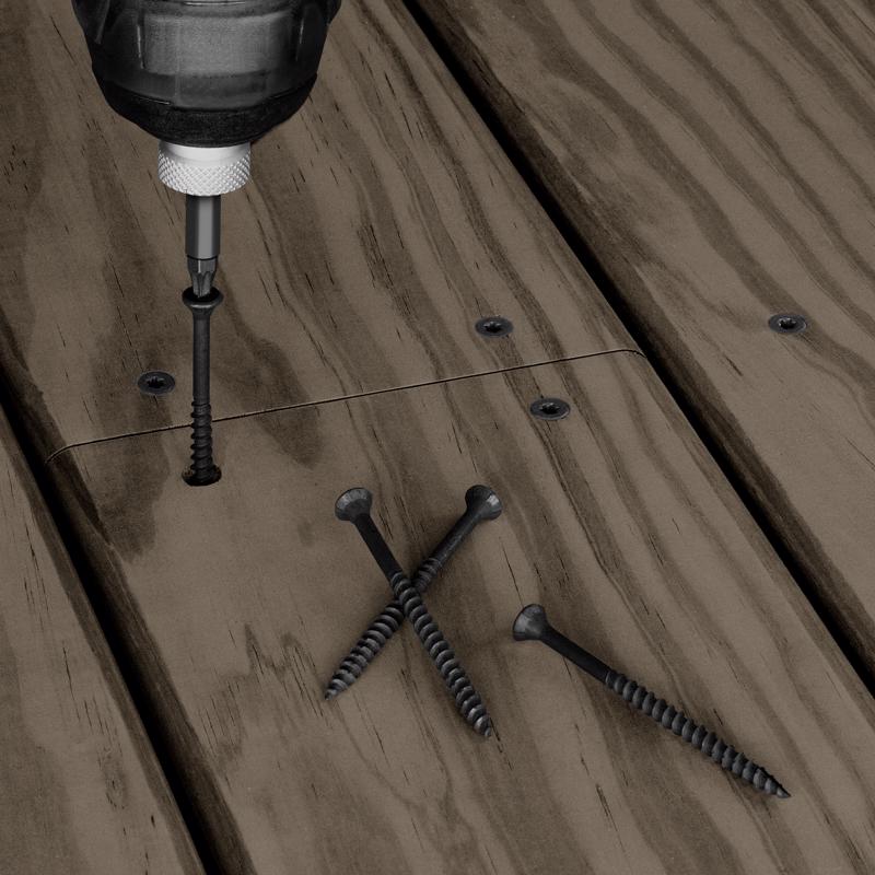 HILLMAN Deck Plus No. 10 Ga. X 2-1/2 in. L Black Star Flat Head Exterior Deck Screws 1 lb 73 pk
