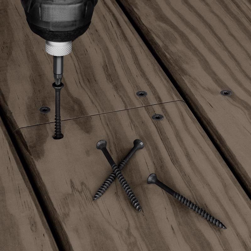 HILLMAN Deck Plus No. 8 Ga. X 1-5/8 in. L Black Star Flat Head Exterior Deck Screws 1 lb 147 pk