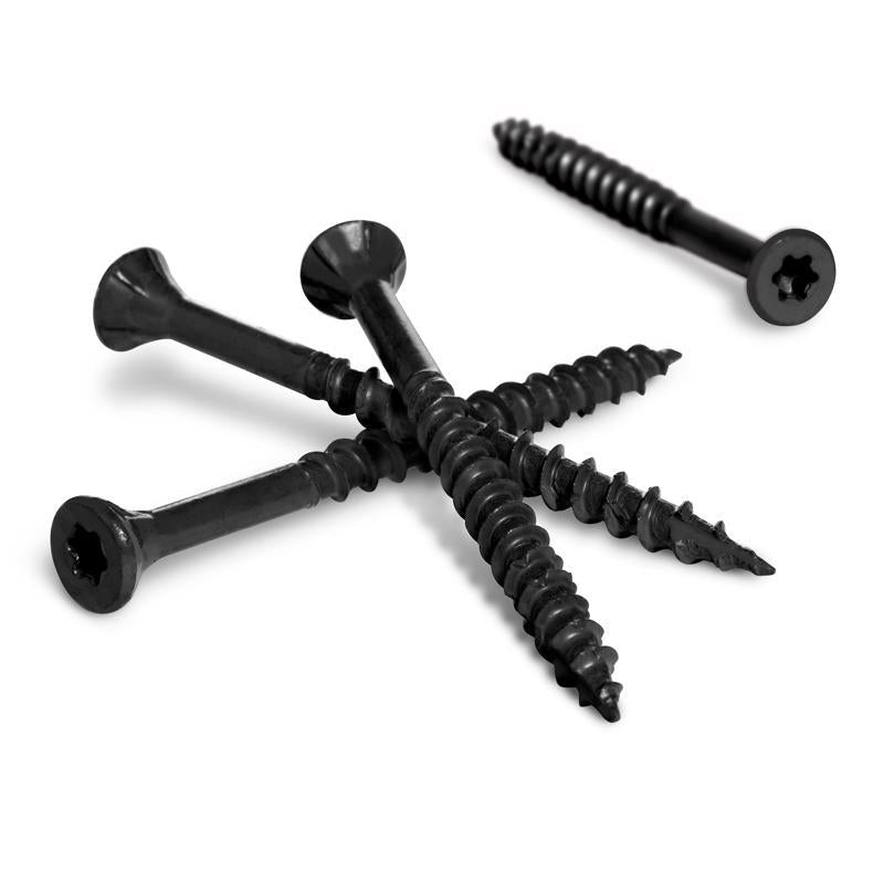 HILLMAN Deck Plus No. 8 Ga. X 1-5/8 in. L Black Star Flat Head Exterior Deck Screws 1 lb 147 pk