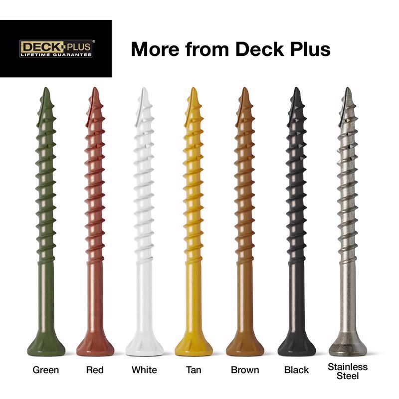 HILLMAN Deck Plus No. 8 Ga. X 1-5/8 in. L Tan Star Flat Head Exterior Deck Screws 11 lb 1700 pk