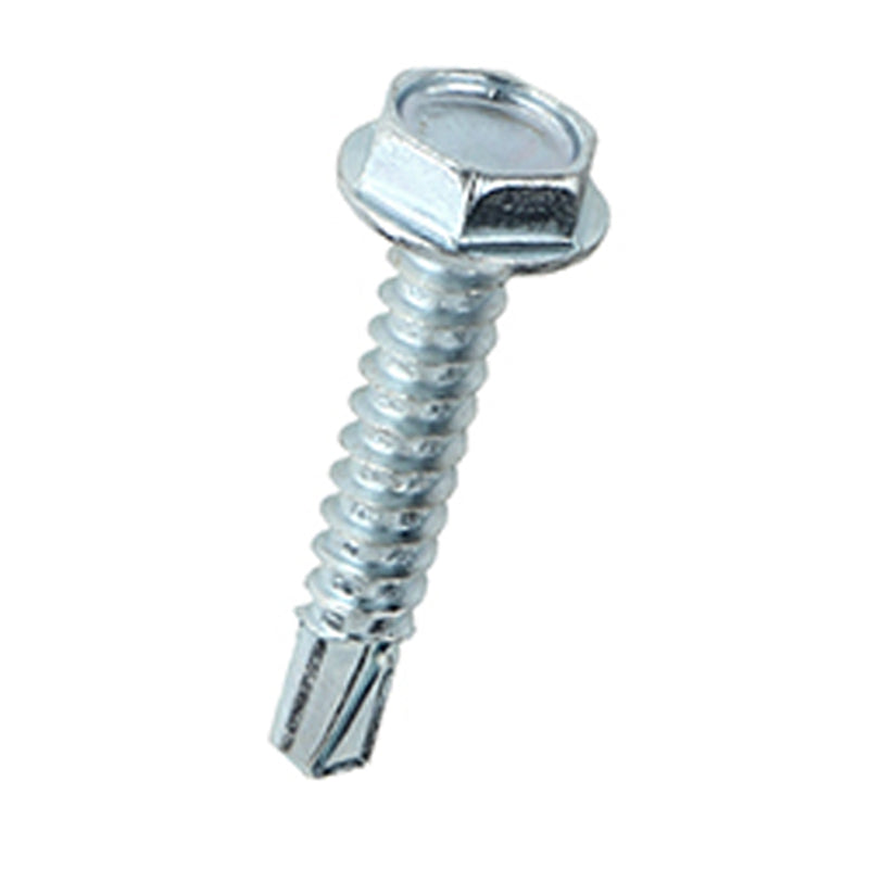 Teks No. 10 in. X 1 in. L Hex Hex Washer Head Sheet Metal Screws 140 pk