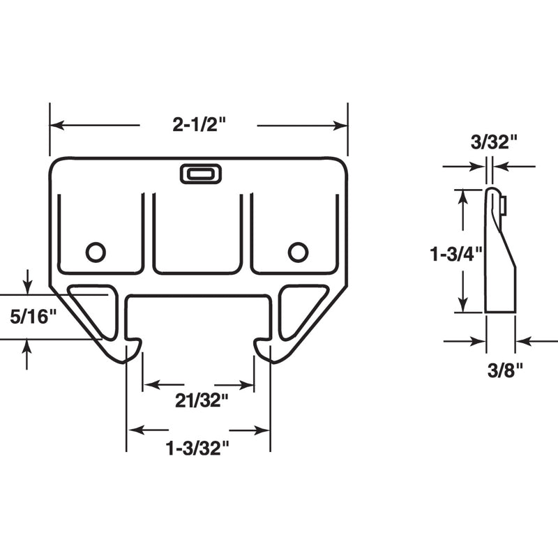 Prime-Line Plastic Drawer Track Guide