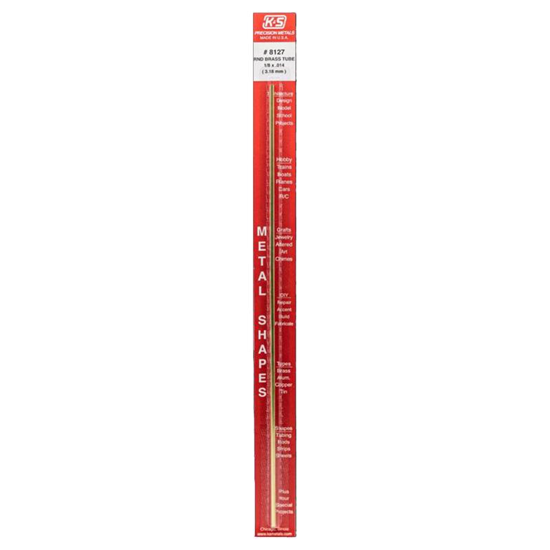 K&S 1/8 in. D X 12 in. L Round Brass Tube