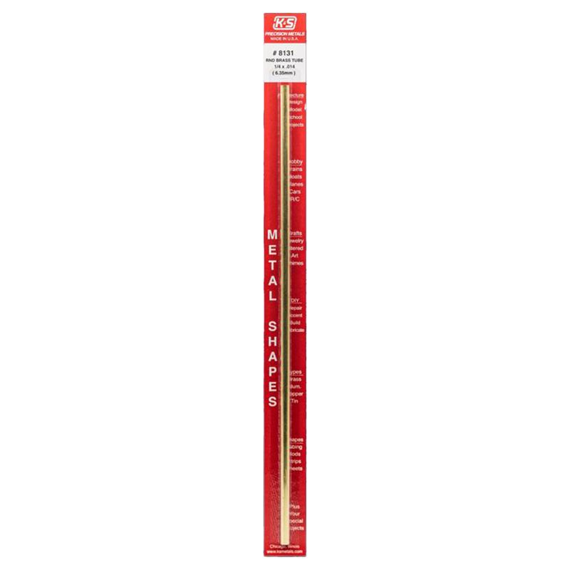 K&S 1/4 in. D X 12 in. L Round Brass Tube