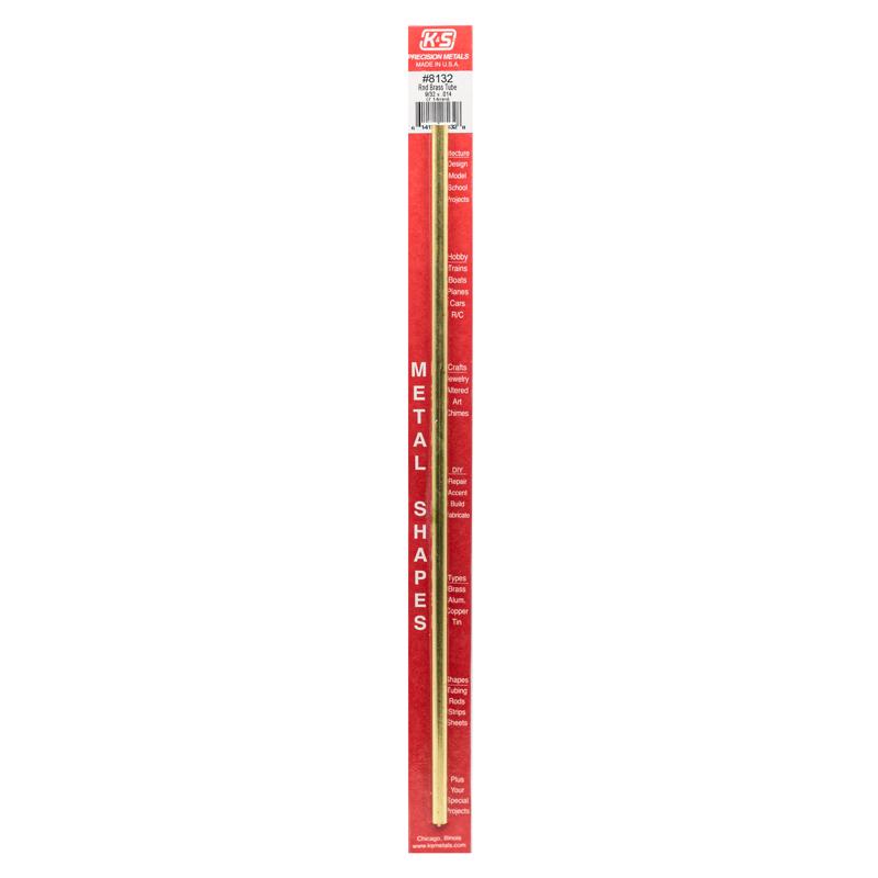 K&S 9/32 in. D X 12 in. L Round Brass Tube