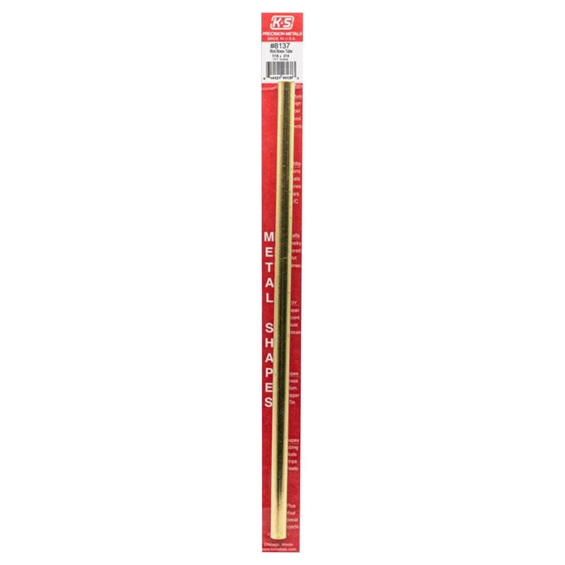 K&S 7/16 in. D X 12 in. L Round Brass Tube