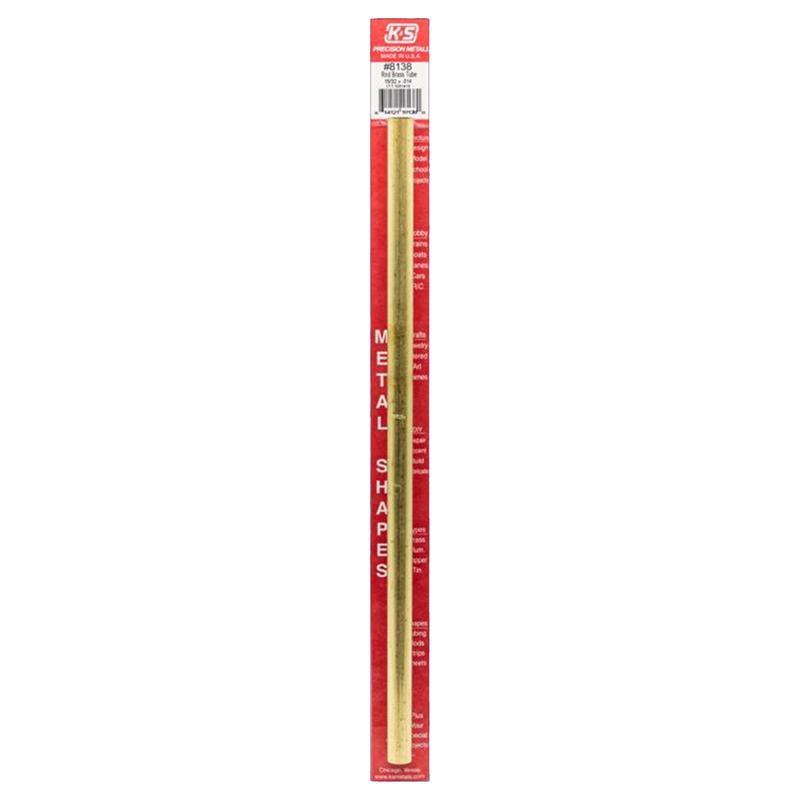 K&S 15/32 in. D X 12 in. L Round Brass Tube