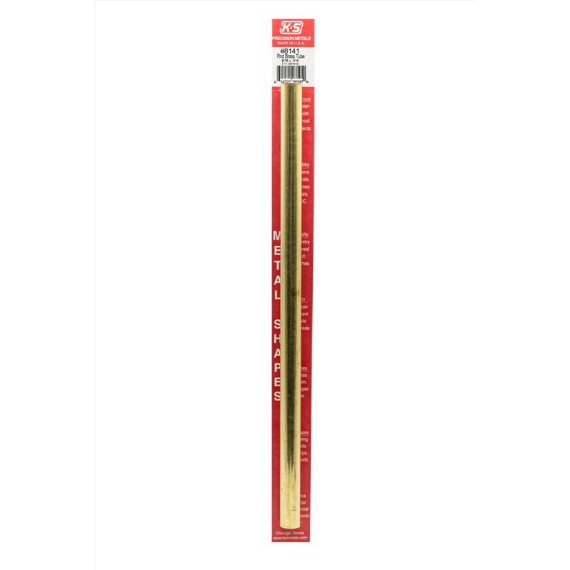 K&S 9/16 in. D X 12 in. L Round Brass Tube