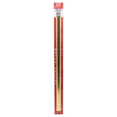 K&S 19/32 in. D X 12 in. L Round Brass Tube