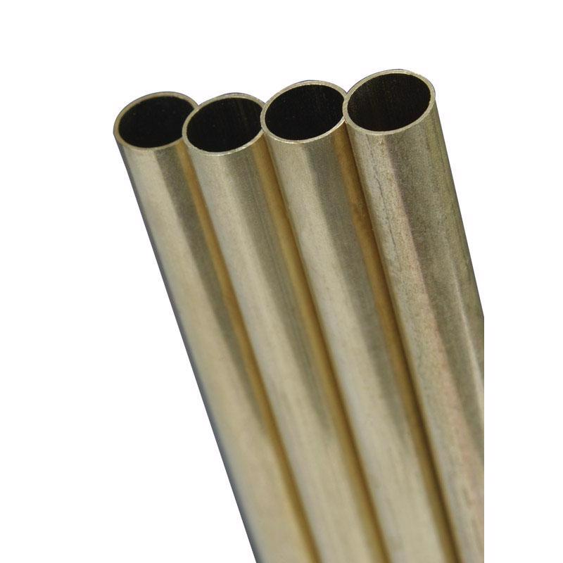 K&S 19/32 in. D X 12 in. L Round Brass Tube