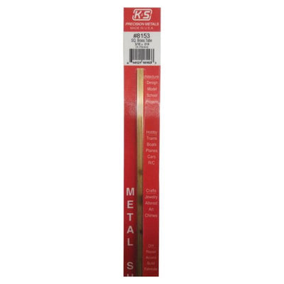 K&S 3/16 in. W X 12 in. L Square Brass Tube