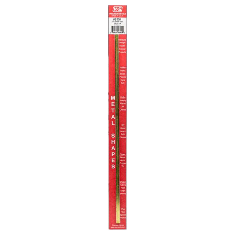 K&S 7/32 in. W X 12 in. L Square Brass Tube