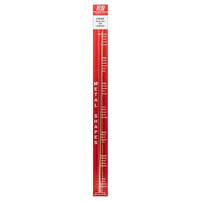 K&S 3/32 in. D X 12 in. L Brass Rod