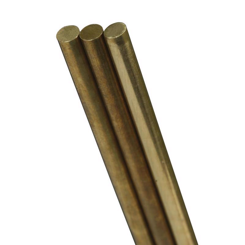 K&S 5/32 in. D X 12 in. L Brass Rod