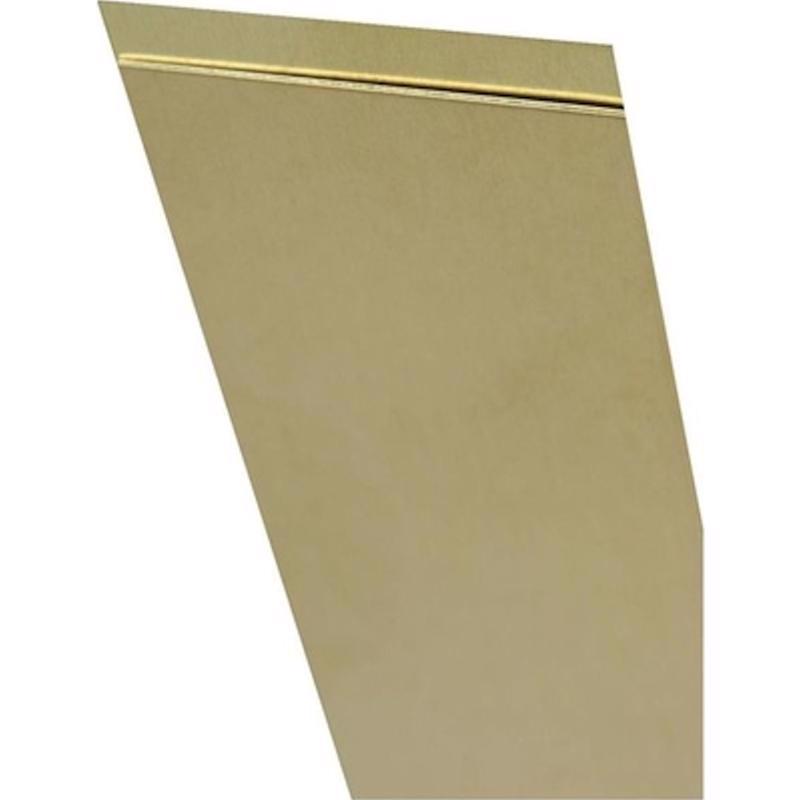 K&S 0.016 in. X 1 in. W X 12 in. L Mill Brass Plain Metal Strip