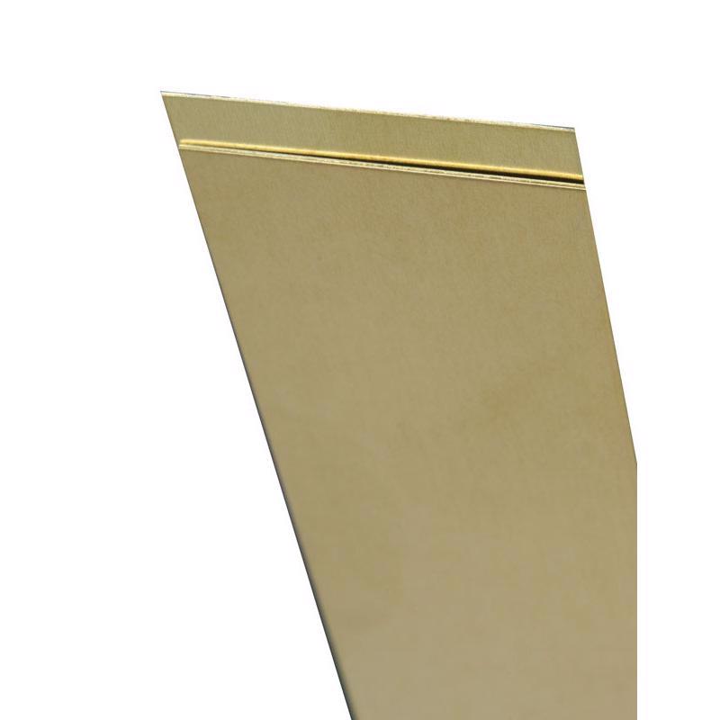 K&S 0.016 in. X 2 in. W X 12 in. L Mill Brass Metal Strip