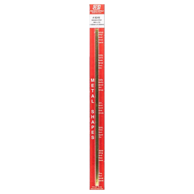 K&S 0.064 in. X 1/4 in. W X 12 in. L Mill Brass Metal Strip