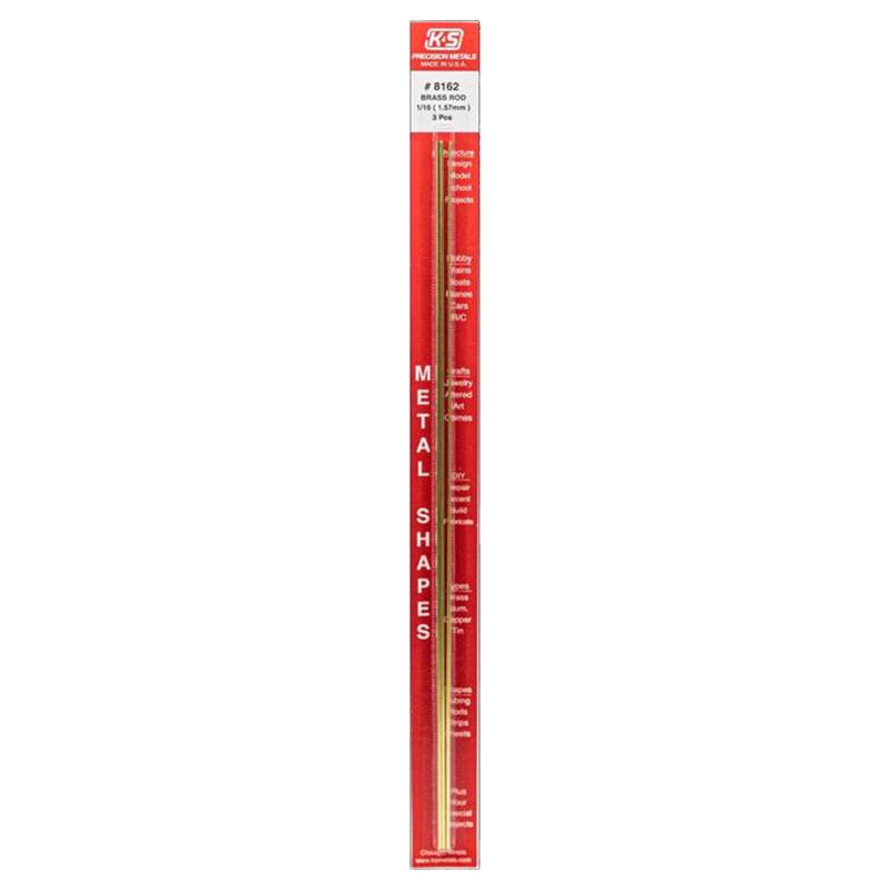 K&S 3/16 in. W X 12 in. L Rectangular Brass Tube