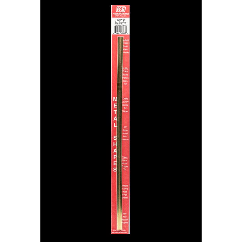 K&S 5/16 in. W X 12 in. L Rectangular Brass Tube