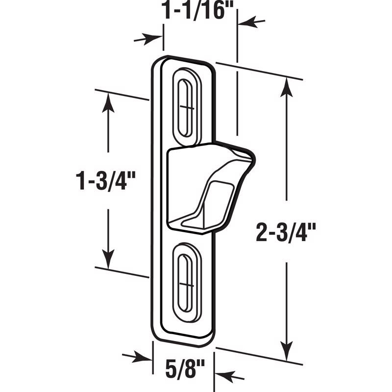 Prime-Line Chrome Steel Latch Strike