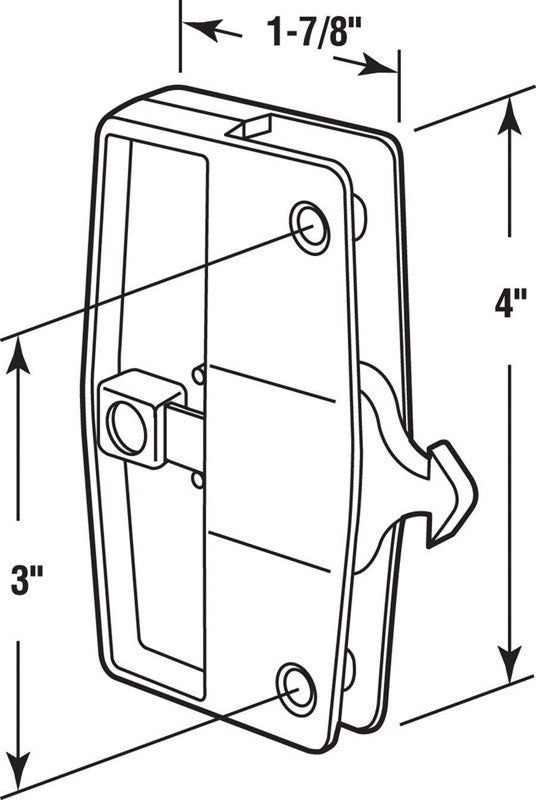 Prime-Line Zinc-Plated Black Plastic Latch and Pull