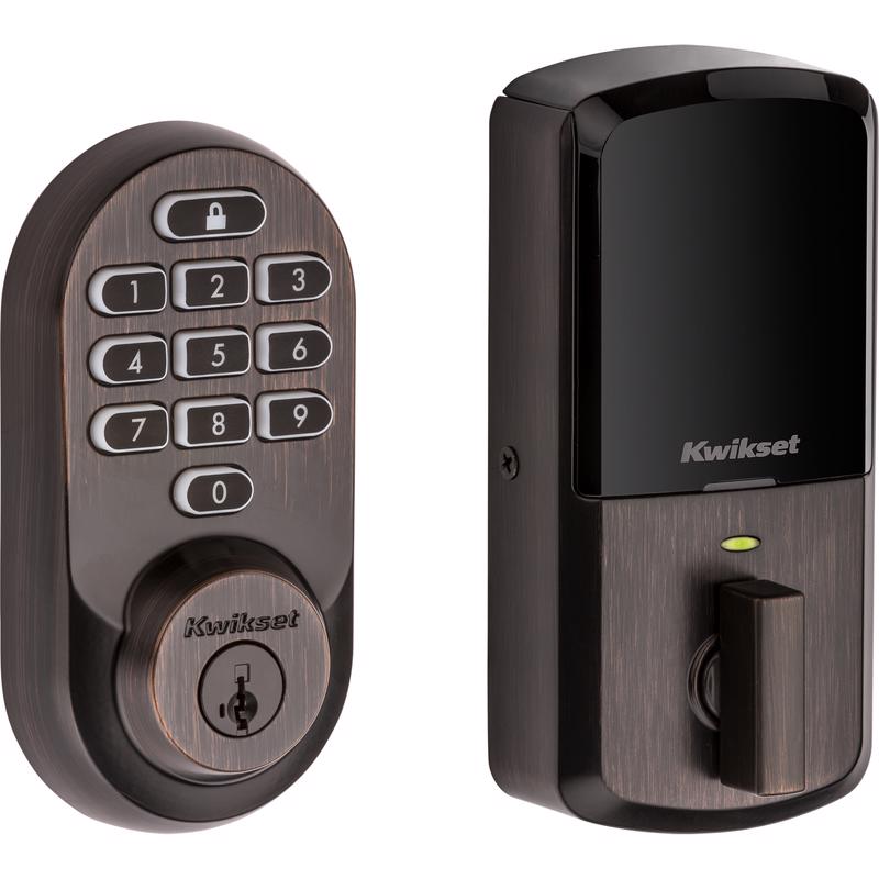 Kwikset SmartKey Halo Venetian Bronze Metal Wi-Fi Deadbolt