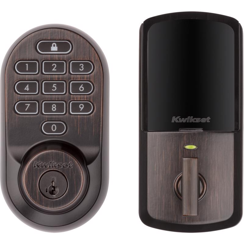 Kwikset SmartKey Halo Venetian Bronze Metal Wi-Fi Deadbolt