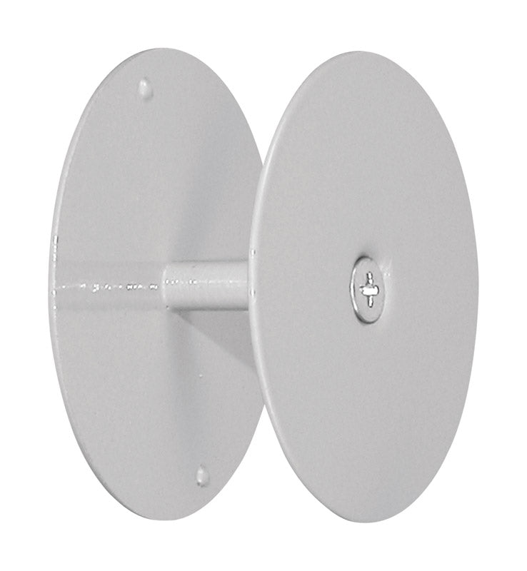 Prime-Line 2-5/8 in. D Gray Steel Hole Filler Plate