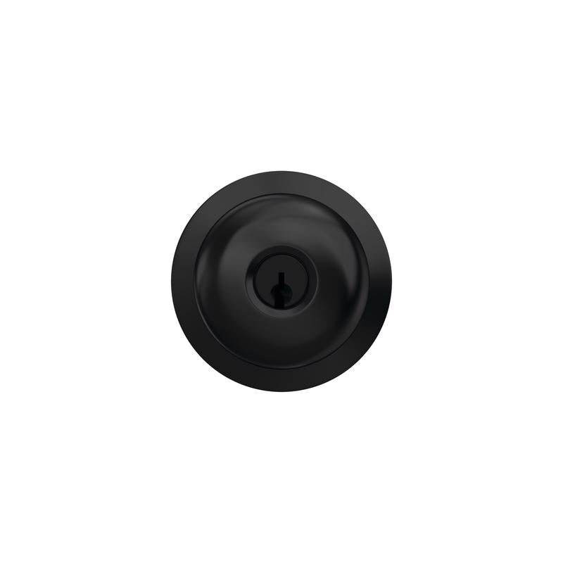 Schlage F-Series Plymouth Matte Black Entry Knobs Right or Left Handed