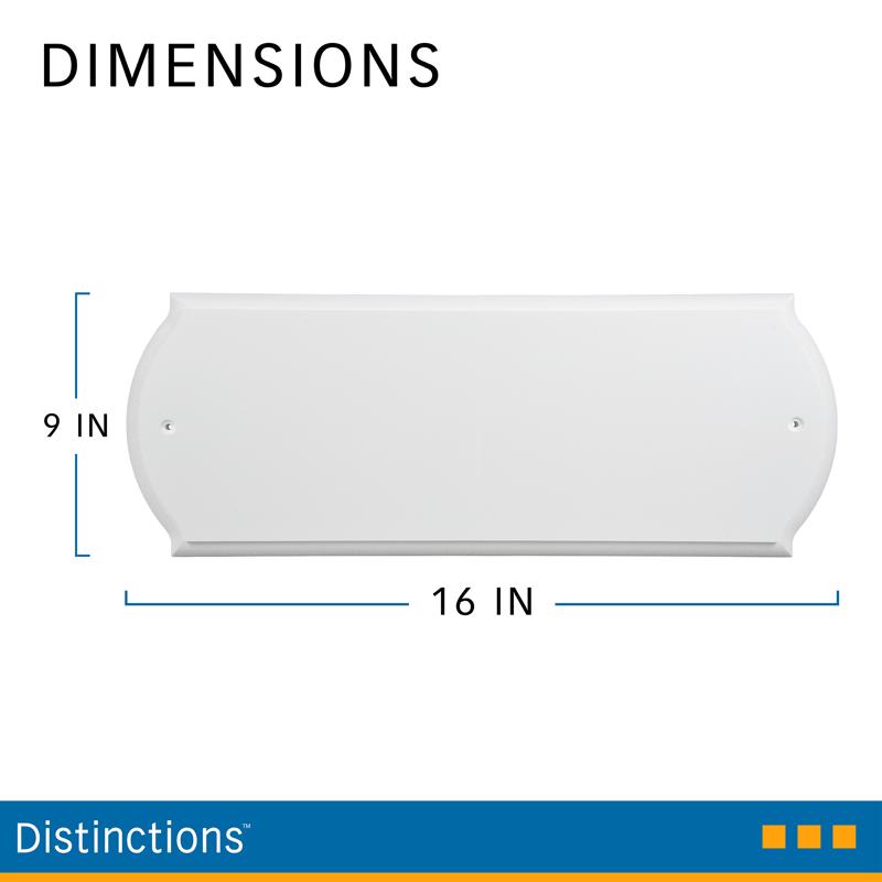 HILLMAN White Plastic Paintable Address Plate