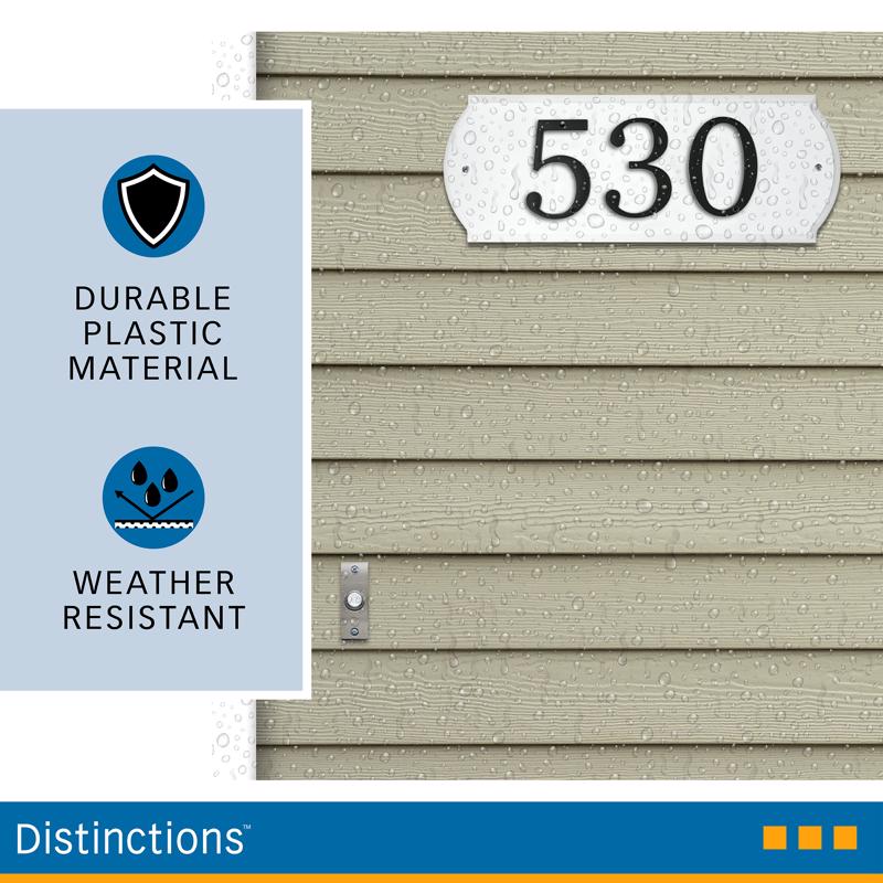 HILLMAN White Plastic Paintable Address Plate