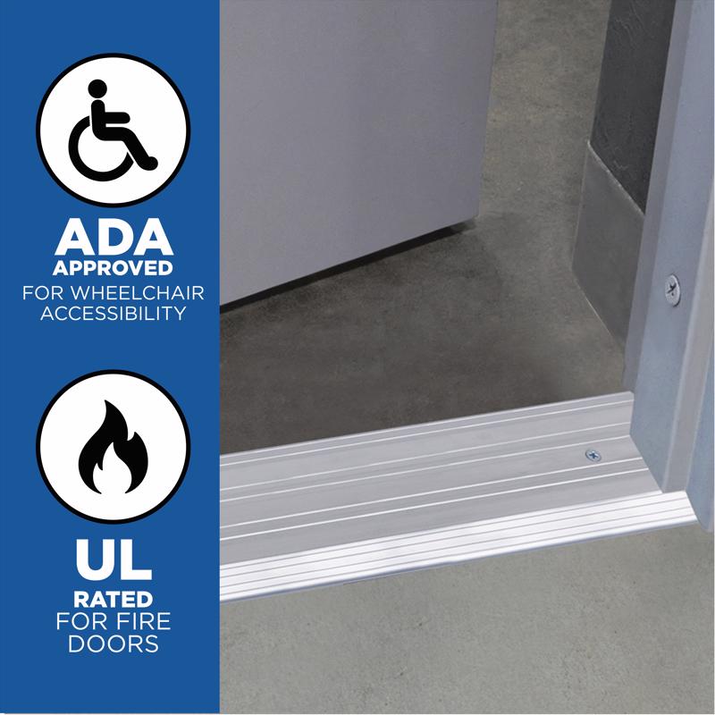 M-D Building Products 0.5 in. H X 4 in. W X 36 in. L Aluminum Flat Top Threshold Silver