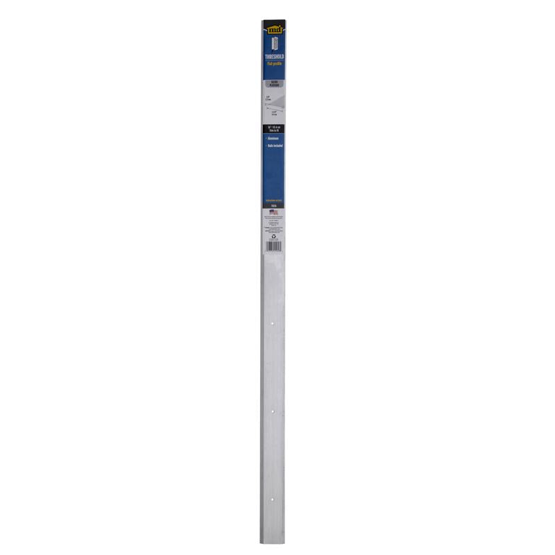 M-D Building Products 0.125 in. H X 1.75 in. W X 36 in. L Aluminum Flat Top Saddle Threshold Silver