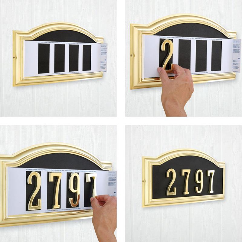 HILLMAN Distinctions Brushed Nickel Die-Cast Zinc Rectangle Address Plate
