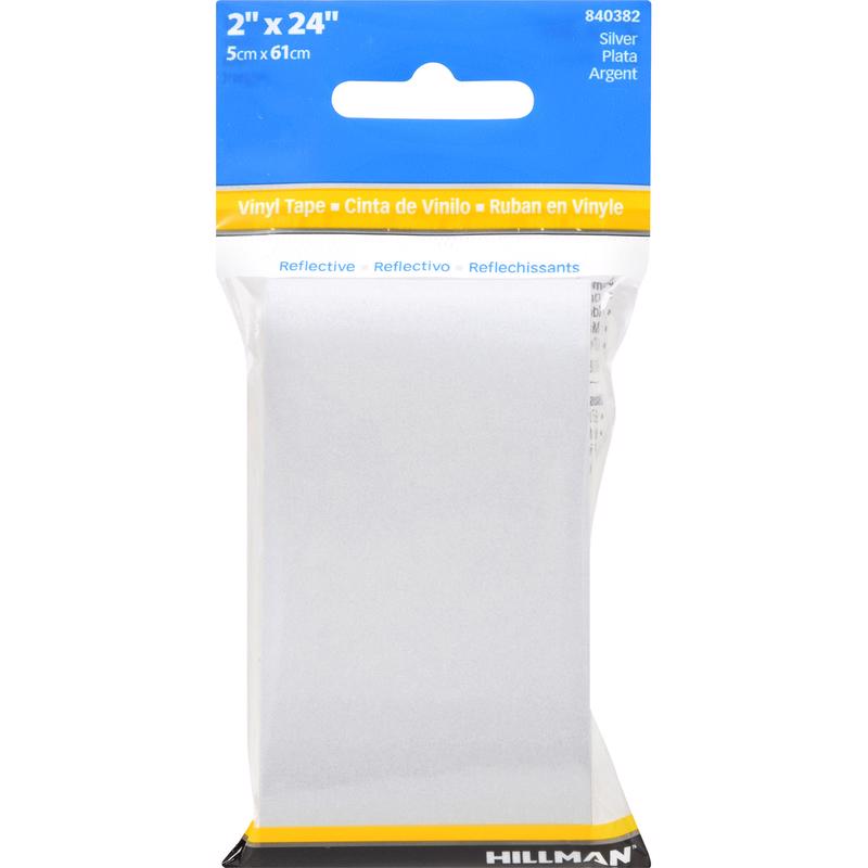HILLMAN 2 in. W X 24 in. L Silver Reflective Safety Tape