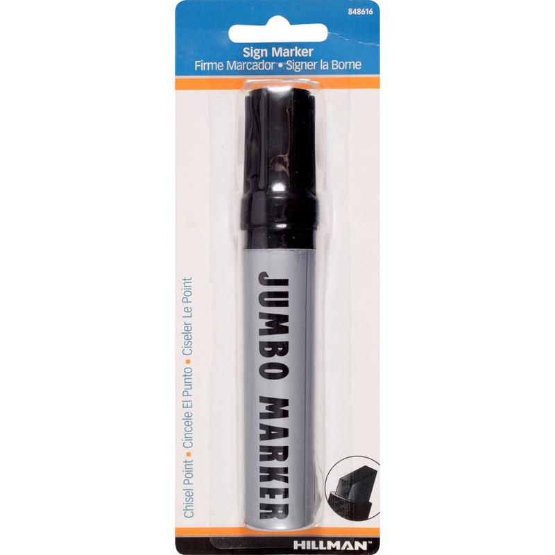 HILLMAN Black Chisel Tip Jumbo Marker