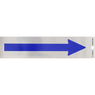 HILLMAN English Silver Arrow Decal 2 in. H X 8 in. W