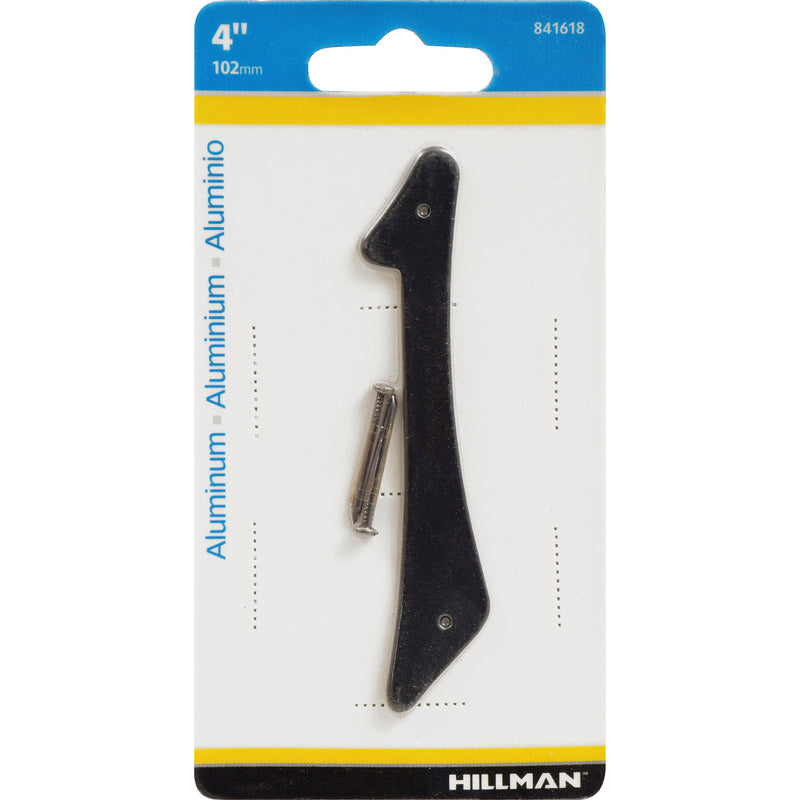 HILLMAN 4 in. Black Aluminum Nail-On Number 1