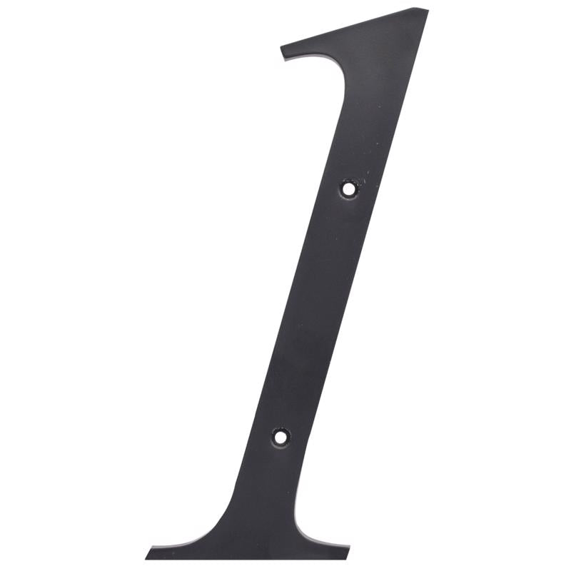 HILLMAN 6 in. Black Plastic Nail-On Number 1