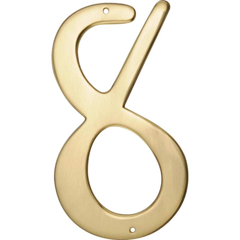 HILLMAN 4 in. Gold Brass Nail-On Number 8