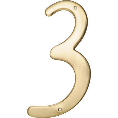 HILLMAN 4 in. Gold Brass Nail-On Number 3