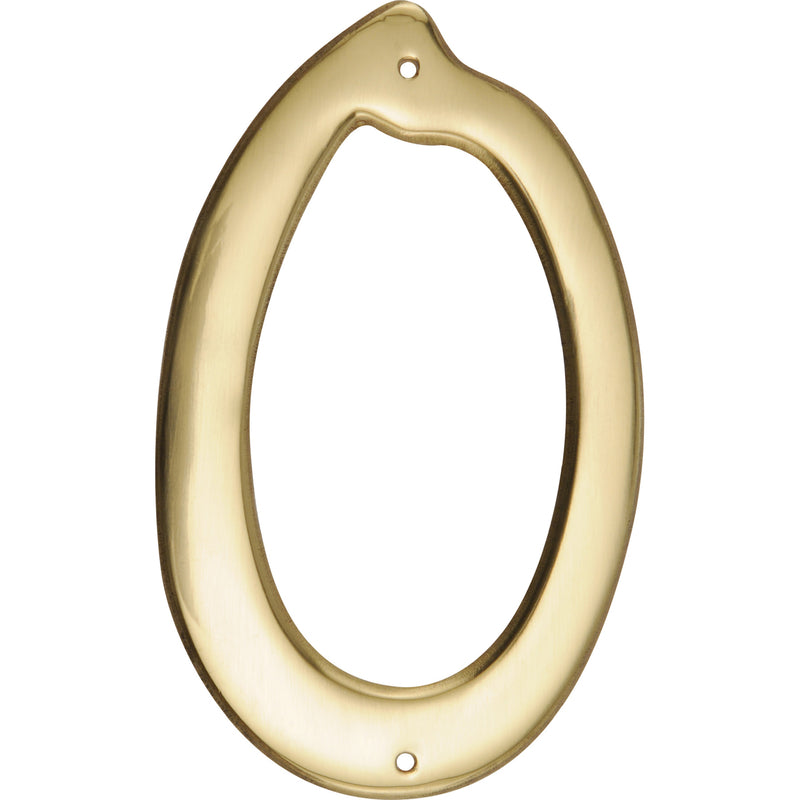 HILLMAN 4 in. Gold Brass Nail-On Number 0