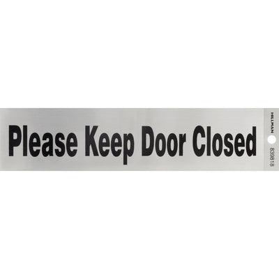 HILLMAN English Silver Informational Sign 2 in. H X 8 in. W